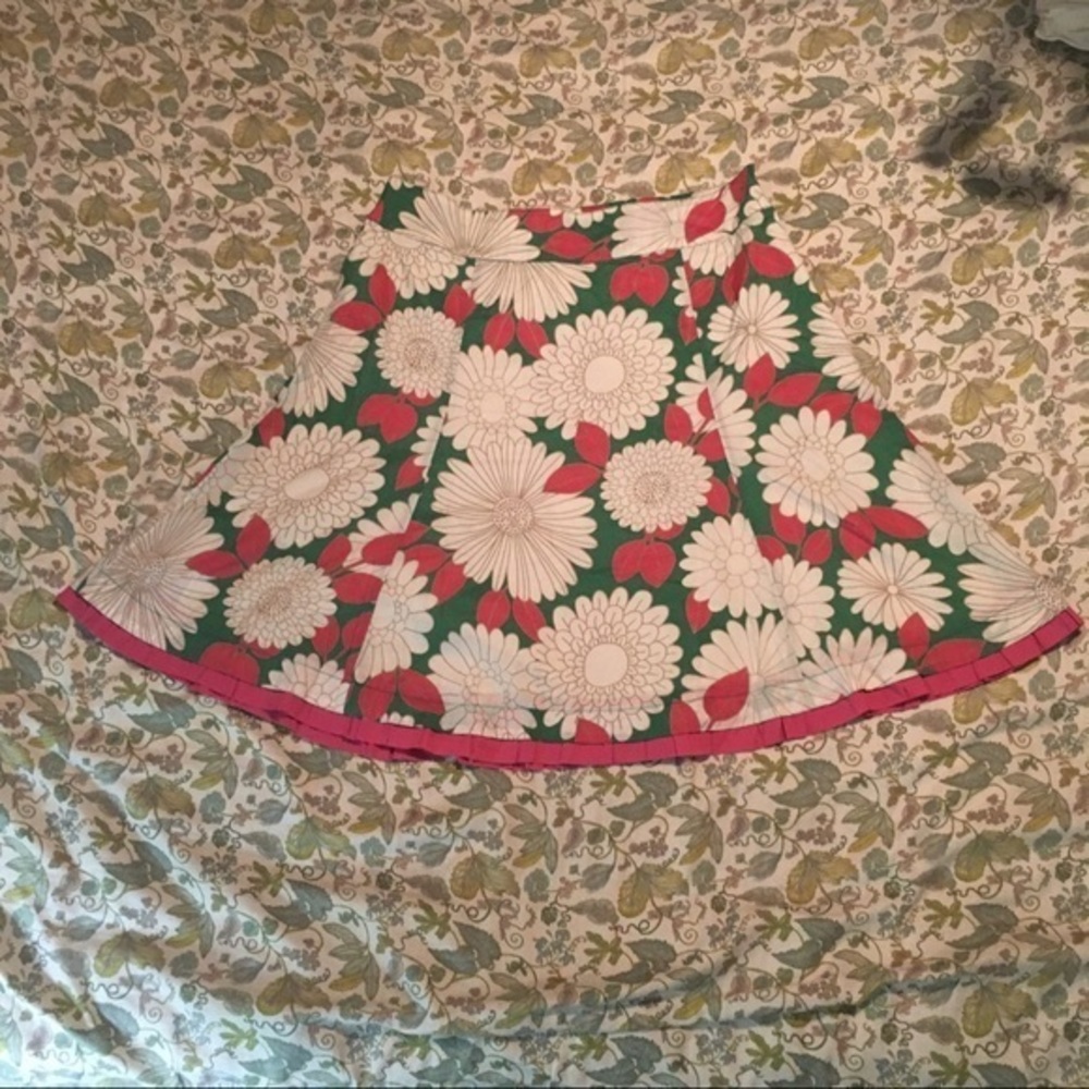 BODEN Trumpet Floral Skirt 12